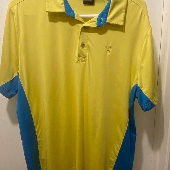 Short Par4 Mens Size Large Golf Polo Shirt Outdoor Performance Active Wear - Picture 1 of 4
